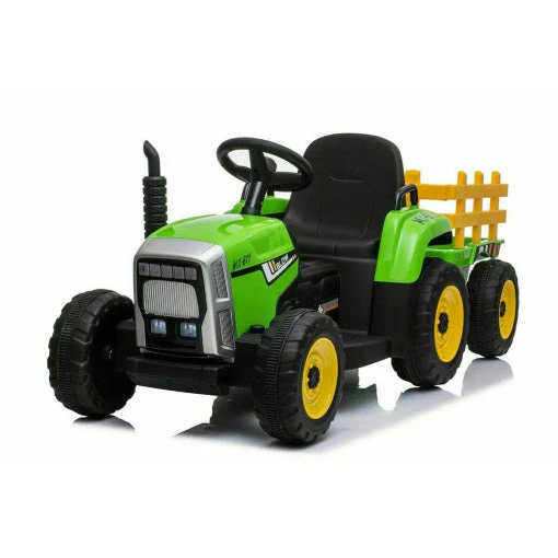 Tractor Kids Electric Ride on with Trailer & Remote 12v