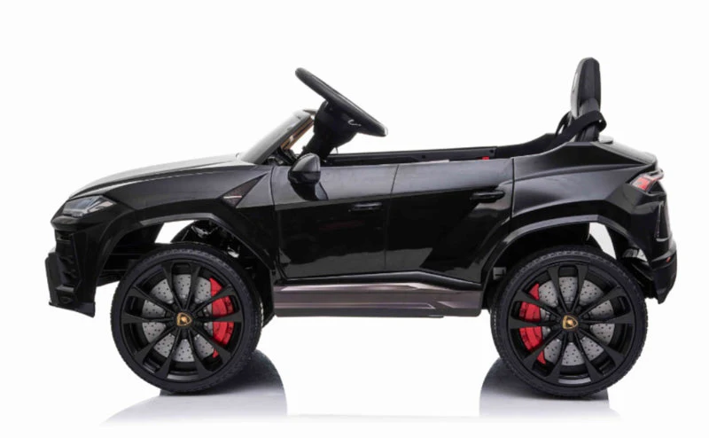 Black Lamborghini Urus Electric SUV 12 Volt for Children on a White Background