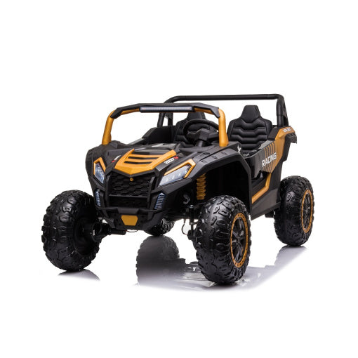 Kids Ride on 24v ATV Large Size 2 Seater Ride On Buggy with Leather Seats Eva Rubber Wheels and MP4 TV