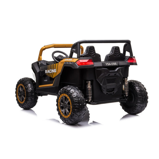 Kids Ride on 24v ATV Large Size 2 Seater Ride On Buggy with Leather Seats Eva Rubber Wheels and MP4 TV