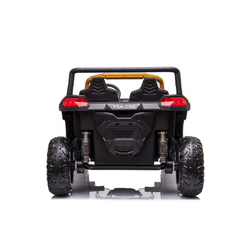 Kids Ride on 24v ATV Large Size 2 Seater Ride On Buggy with Leather Seats Eva Rubber Wheels and MP4 TV