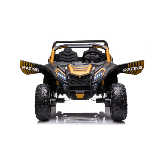 Kids Ride on 24v ATV Large Size 2 Seater Ride On Buggy with Leather Seats Eva Rubber Wheels and MP4 TV