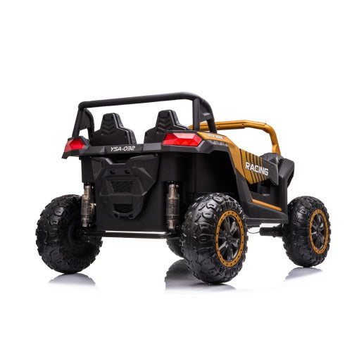 Kids Ride on 24v ATV Large Size 2 Seater Ride On Buggy with Leather Seats Eva Rubber Wheels and MP4 TV