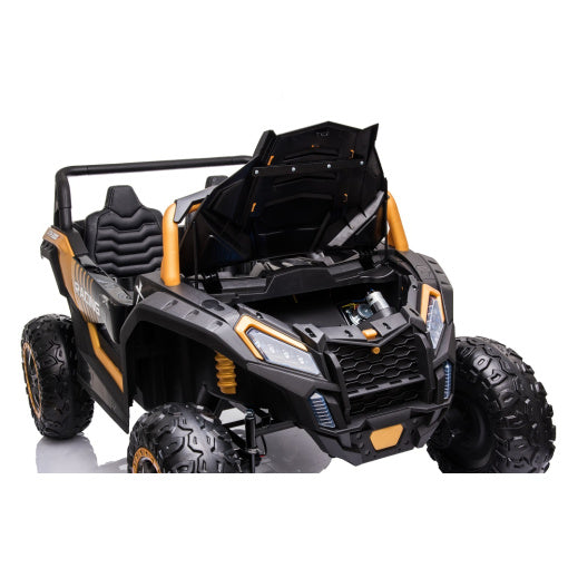 Kids Ride on 24v ATV Large Size 2 Seater Ride On Buggy with Leather Seats Eva Rubber Wheels and MP4 TV