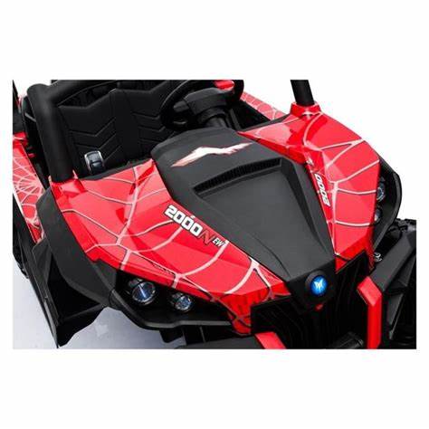 "Red/Black Renegade UTV-MX Buggy Style 24V 4WD Electric Kids Car with EVA Tyres, Leather Seats and MP4 Screen at our Store."