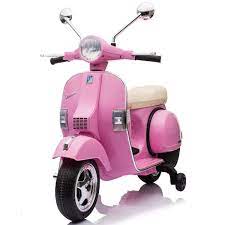 Pink Vespa Ride On Electric Scooter Bike 12 Volt