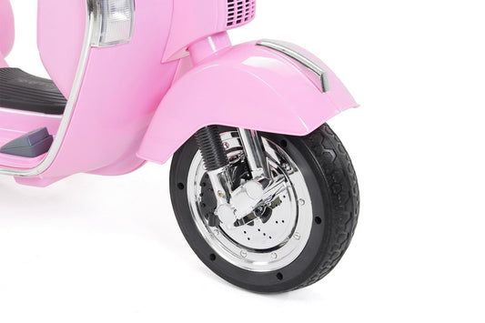 Pink Vespa Ride On Electric Scooter Bike 12 Volt