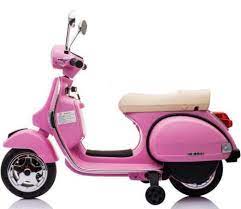 Pink Vespa Ride On Electric Scooter Bike 12 Volt