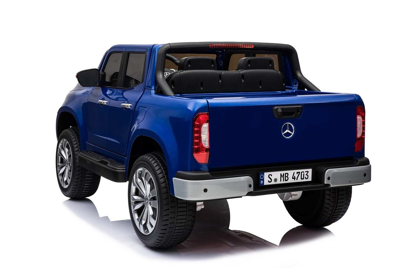 Blue Mercedes X Class 24 Volt Electric Ride on for Kids, Isolated on White Background