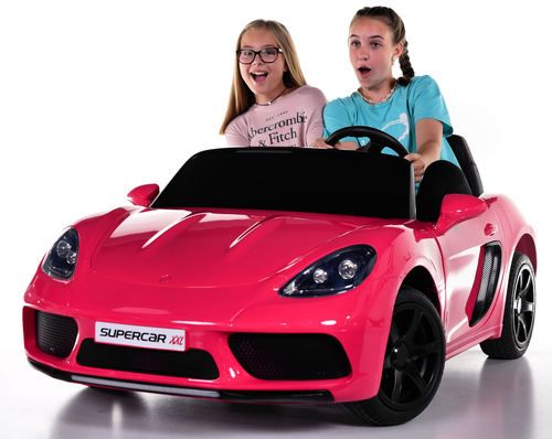 Pink XL Porsche Super XL Electric Ride On Car with 180W Brushless Motor 24V